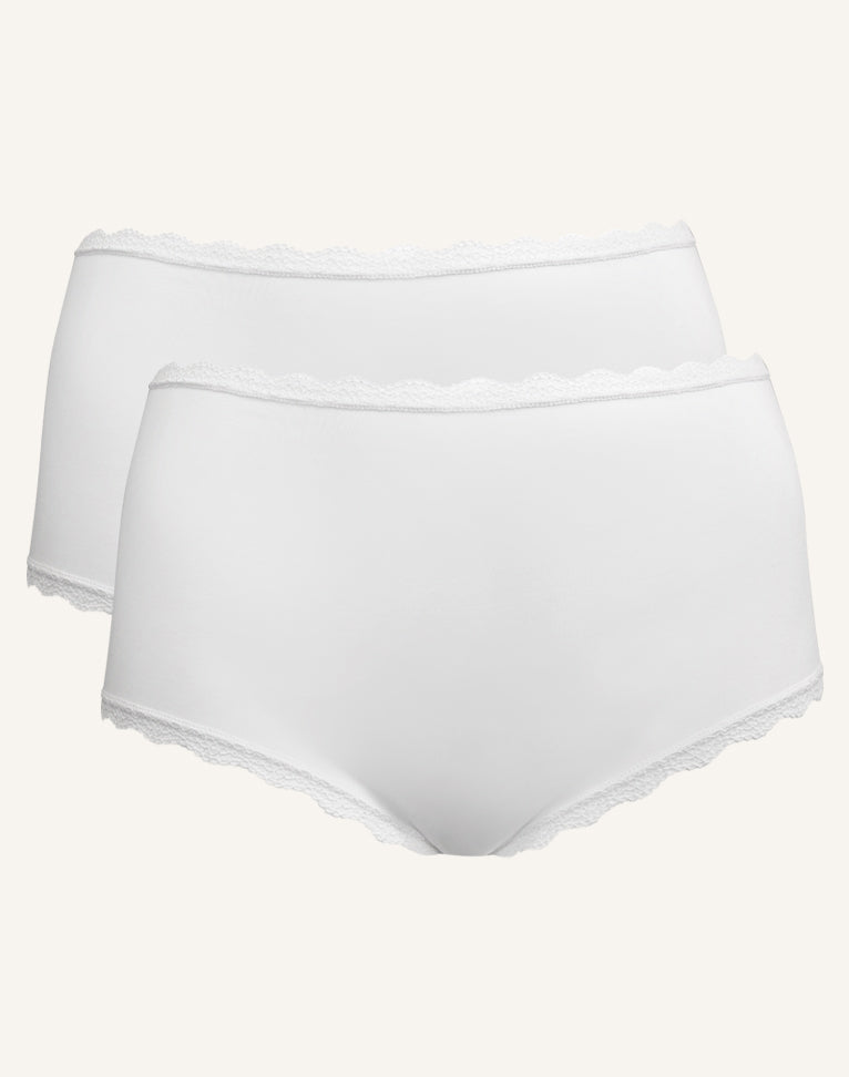 High-Panty-Set 2x "Basic" ivory