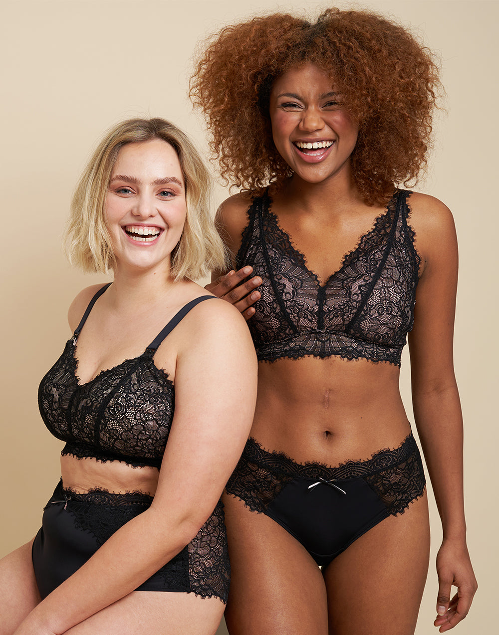 Still-Bralette "Sophia" black/beige