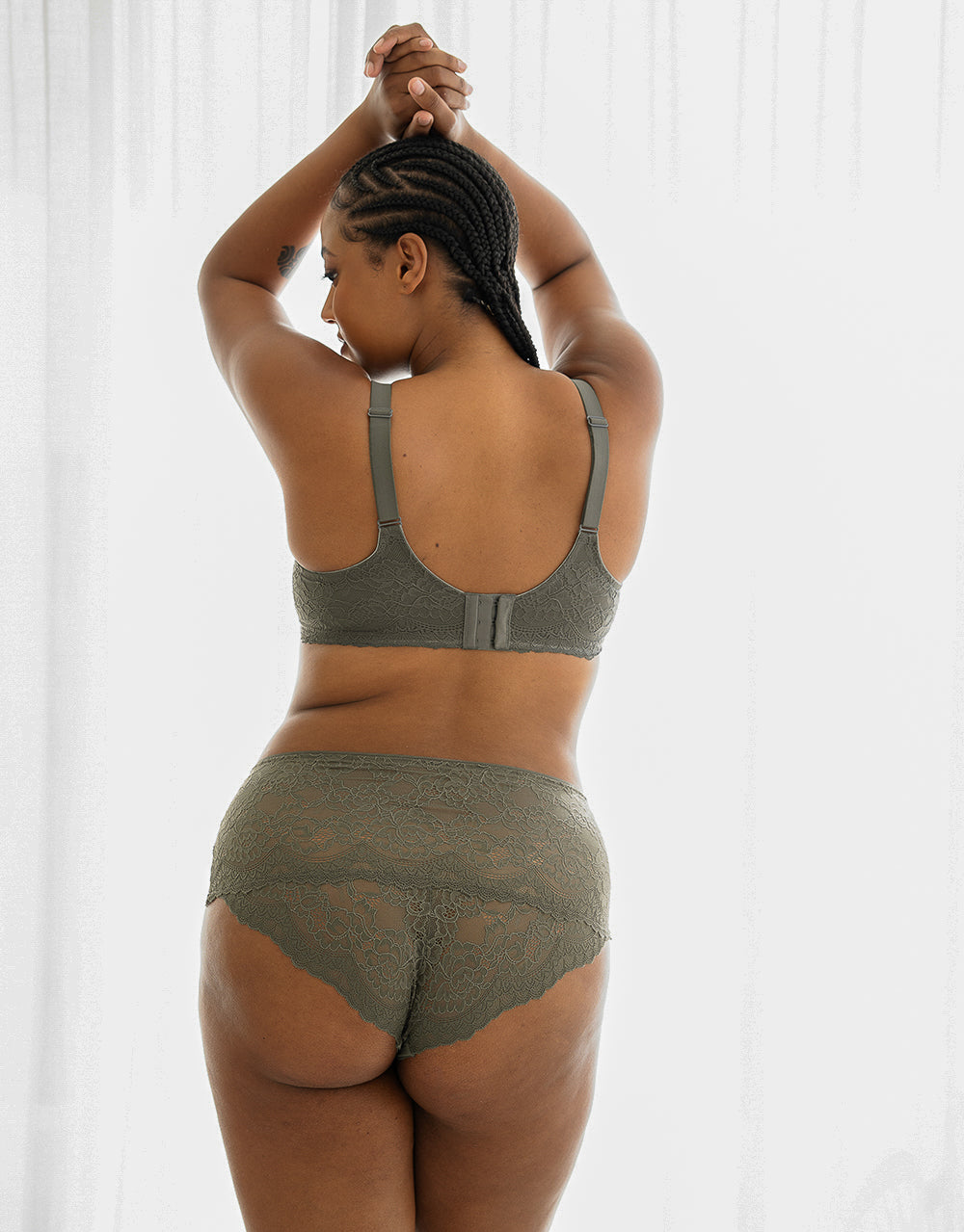 High-Panty "Lace Basic" olive