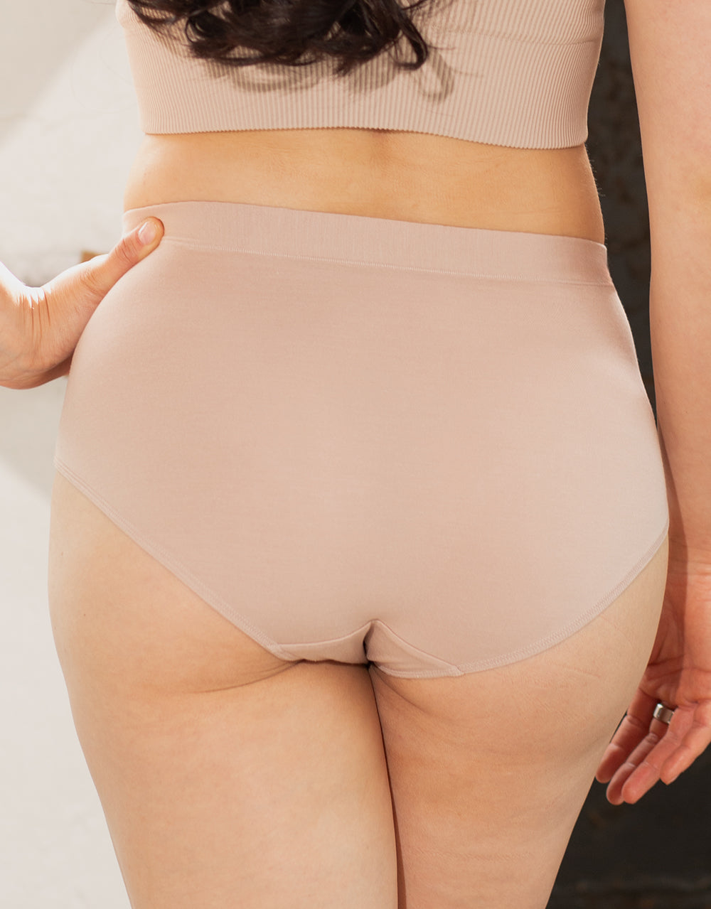 High-Panty "Cozy Basic" sand