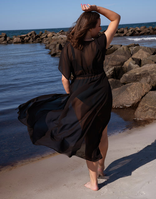 Kleid "Sheer" transparent black