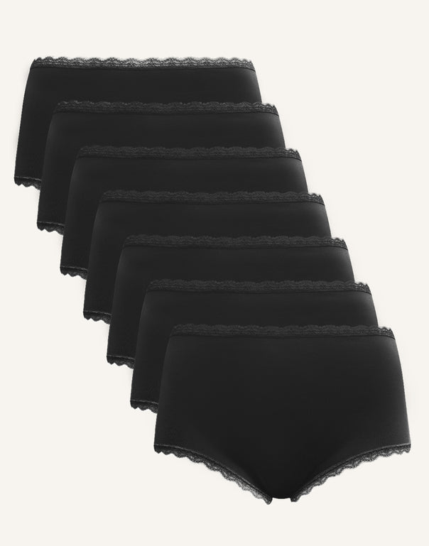 High-Panty-Set 7x "Basic" black