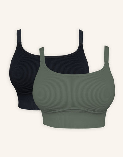 Bustier-Set 2x Freeda Black/Olive