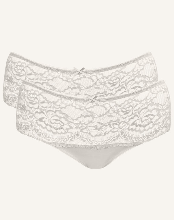 High-Panty-Set 2x "Lace Basic" ivory