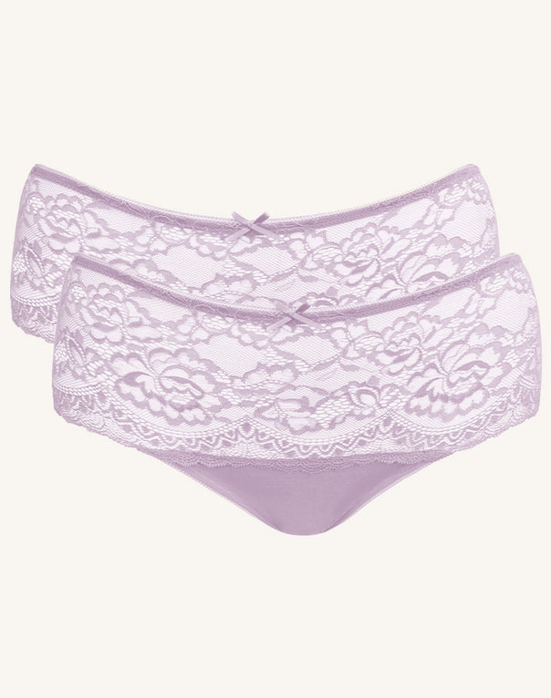 High-Panty-Set 2x Lace Basic lavender