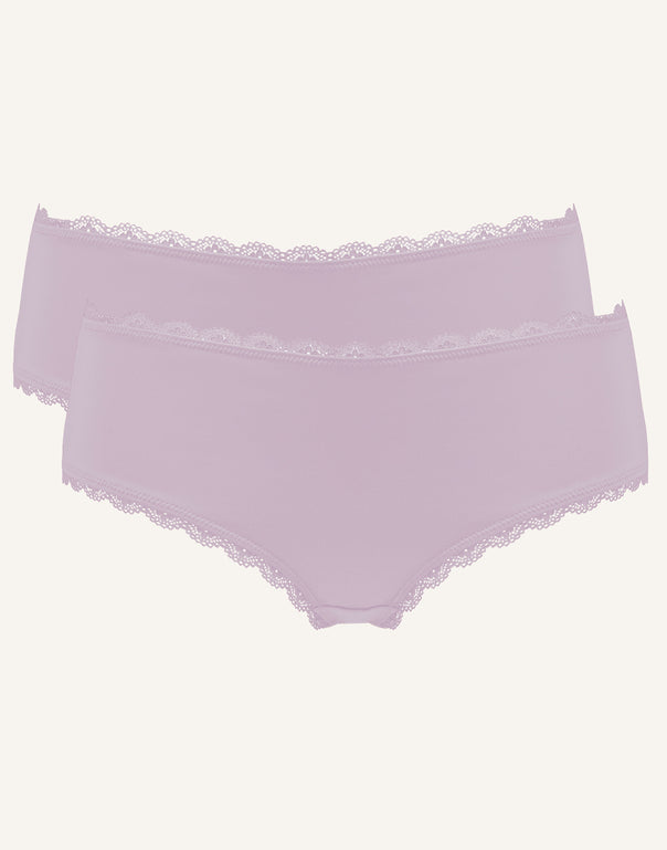 Panty-Set 2x "Basic" violetgrey