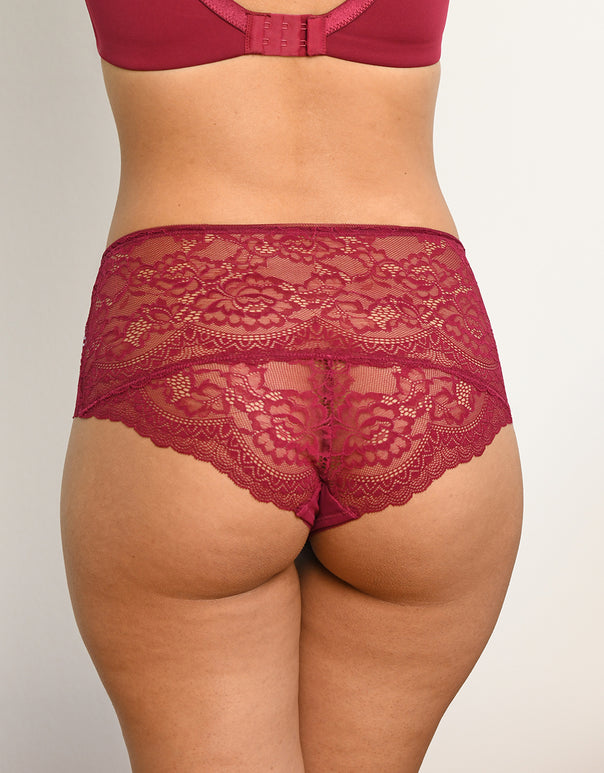 High-Panty "Lace Basic" bordeaux