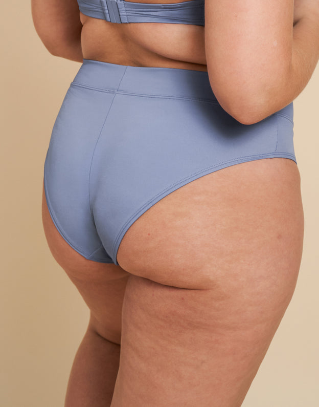 Bikini-High-Panty "Monaco" blue-grey