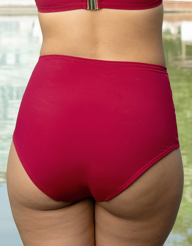 Bikini-High-Waist-Panty "Valencia" cherry