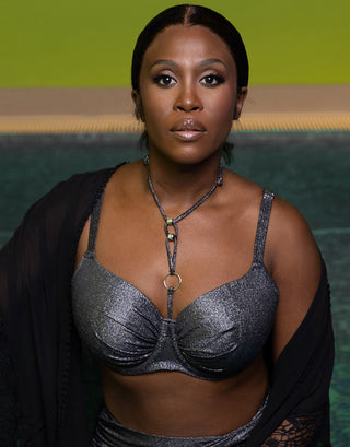 Schalen-Bikini-Top Valencia Glam silver