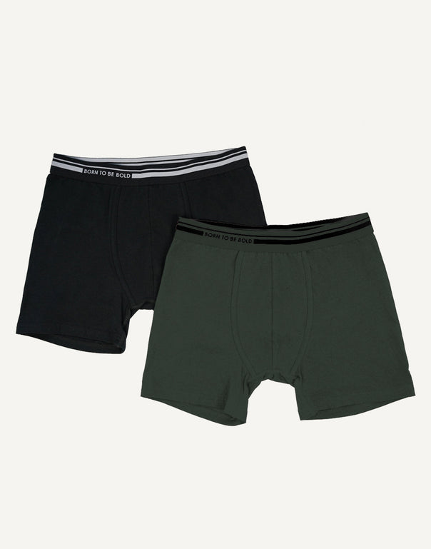Boxershorts Set Black/Olive and Black/White