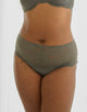 High-Panty "Lace Basic" olive