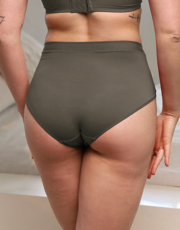 High-Panty Cozy Basic Olive