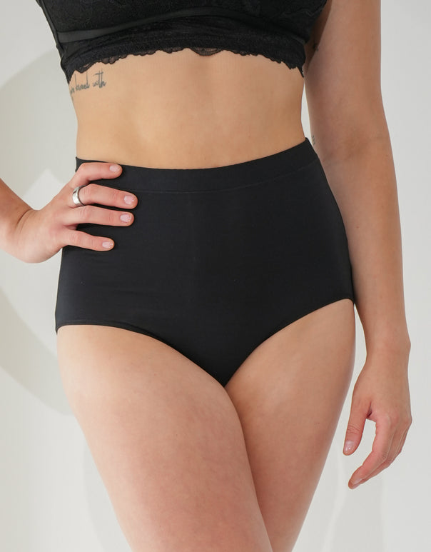 High-Waist-Panty "Cozy Basic" black