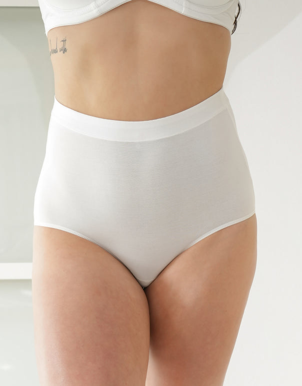 High-Waist-Panty "Cozy Basic" ivory