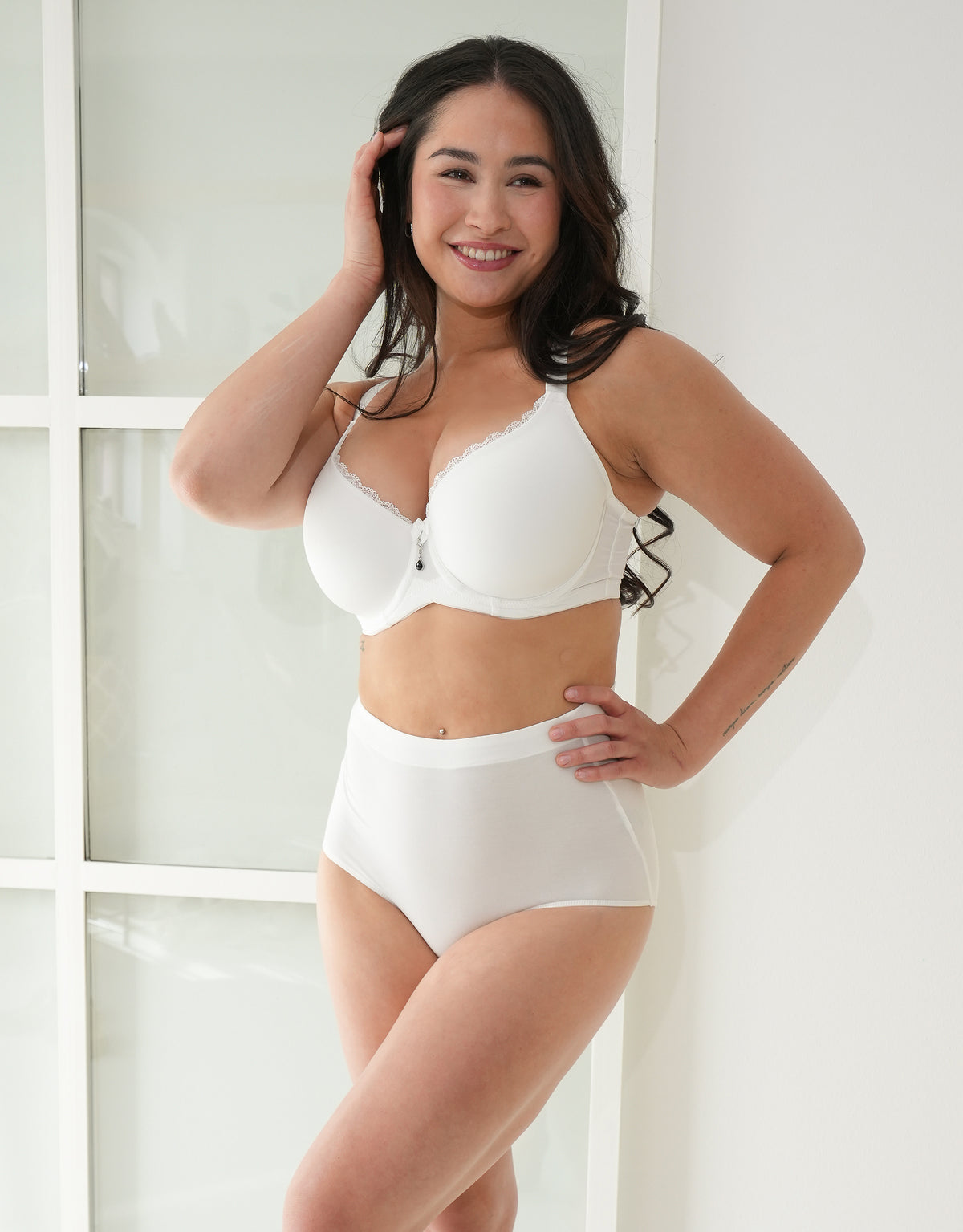 High-Waist-Panty-Set 2x "Cozy Basic" ivory