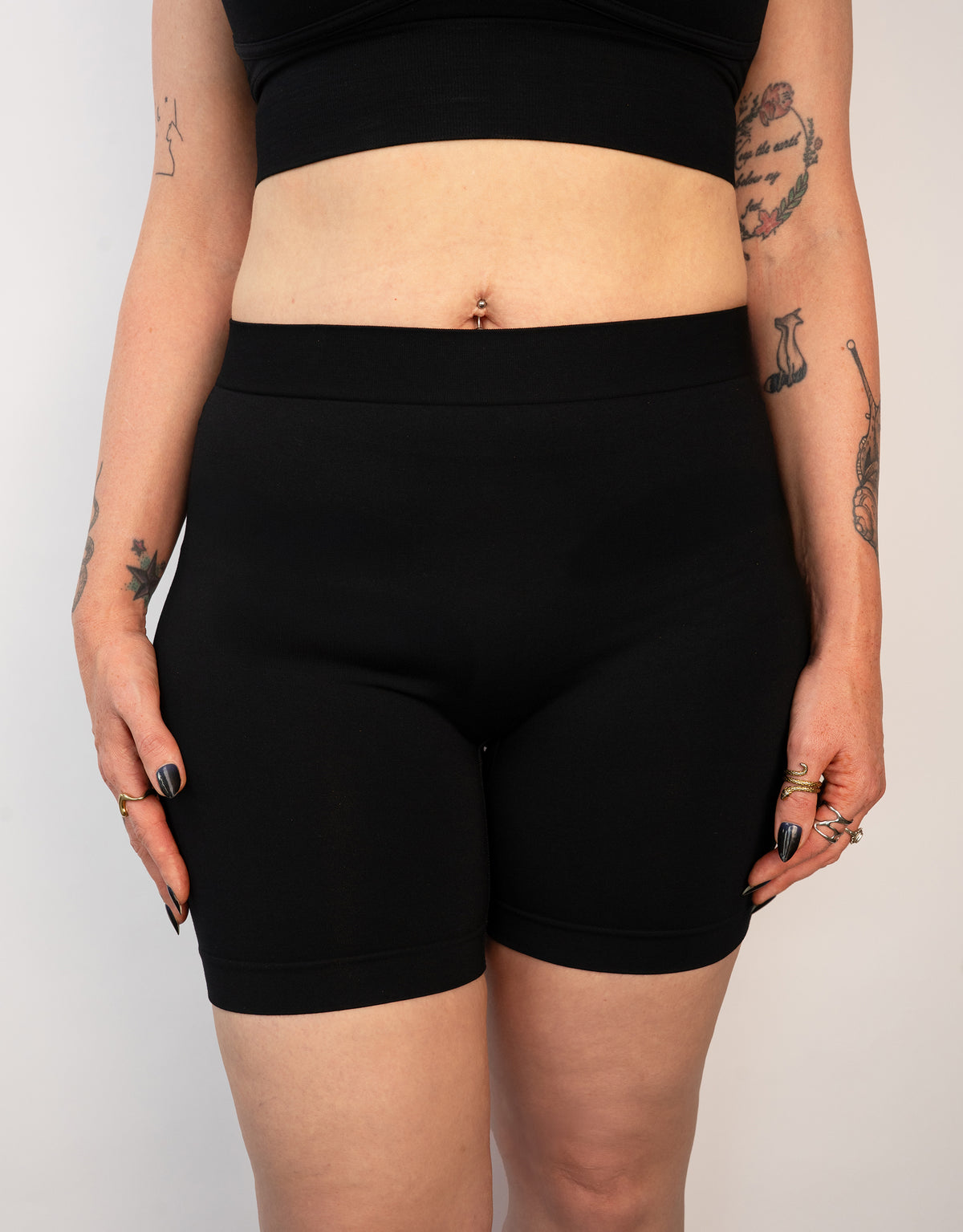 High-Waist-Shorts Freeda Bamboo Black