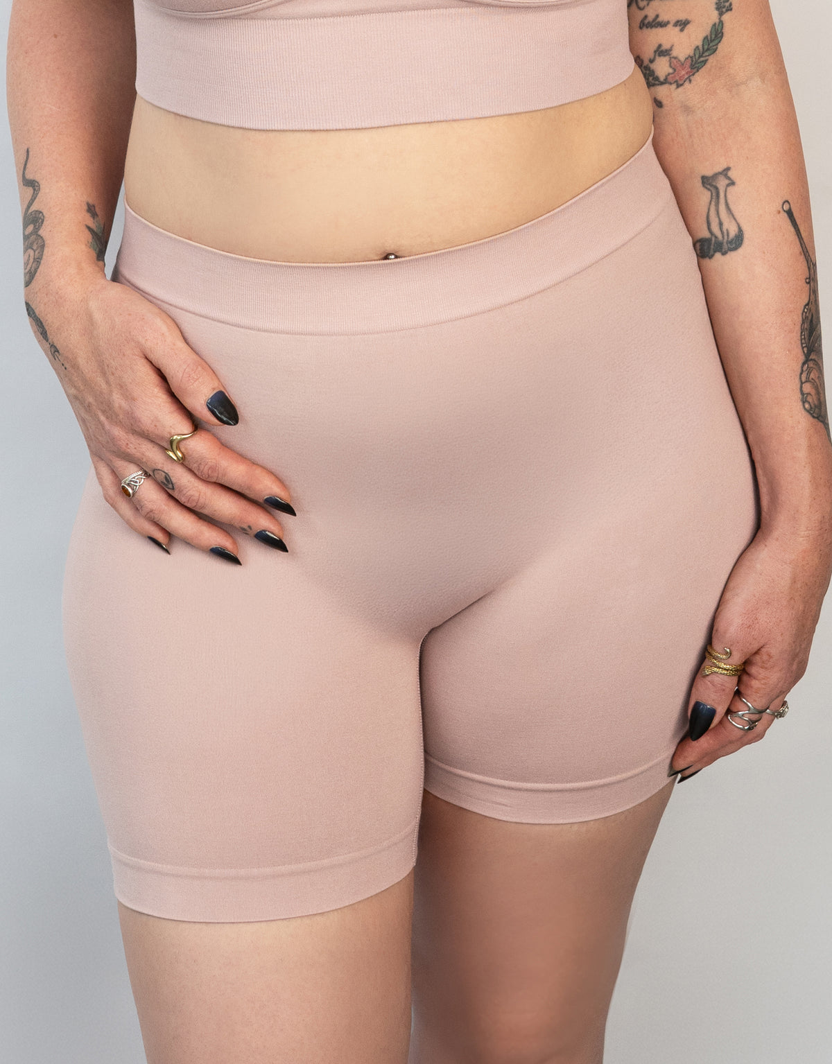 High-Waist-Shorts Freeda Bamboo Taupe