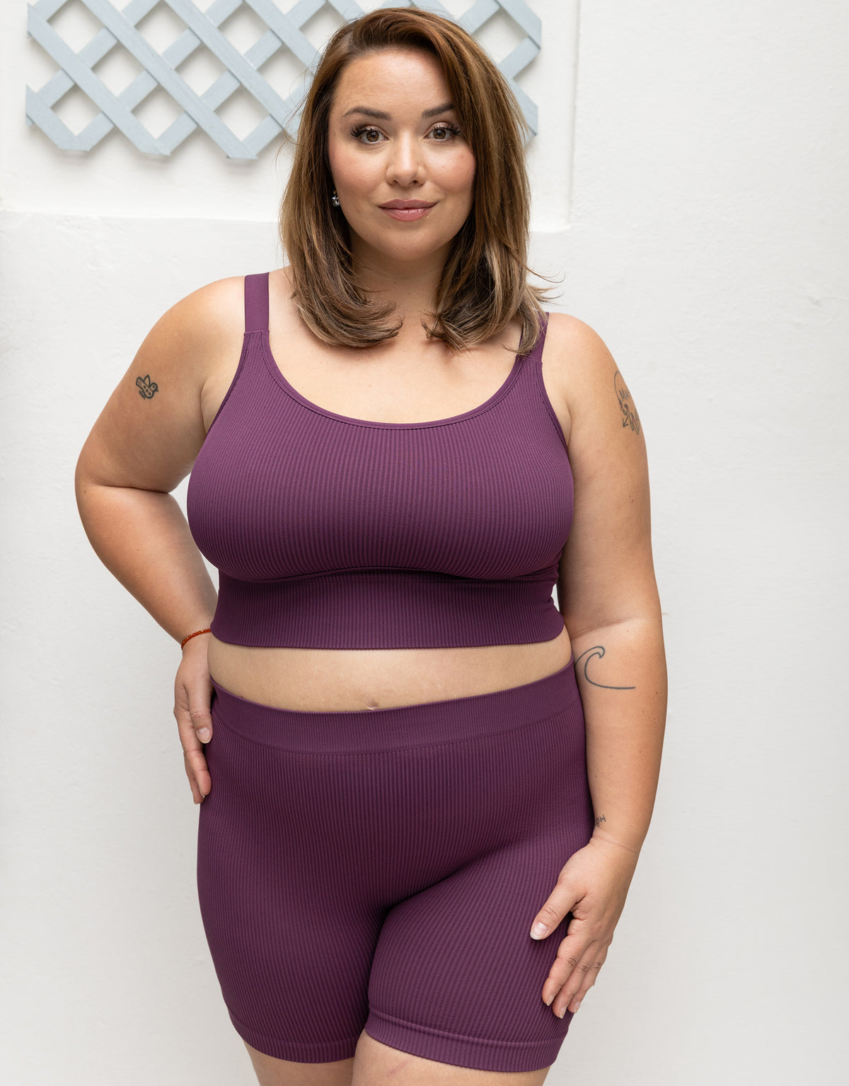 High-Waist-Shorts Freeda Cassis