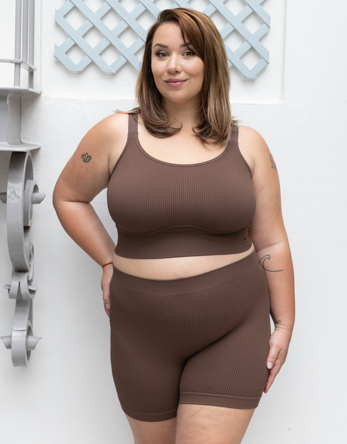 High-Waist-Shorts Freeda Coffee