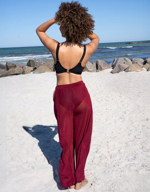 Hose "Sheer" transparent bordeaux