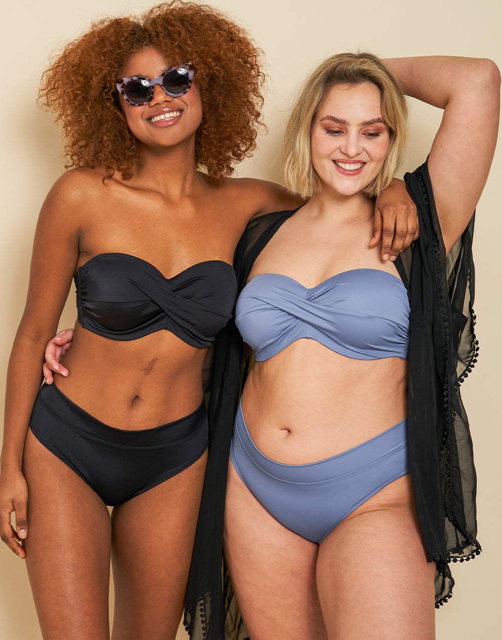 Bikini-High-Panty "Monaco" blue-grey