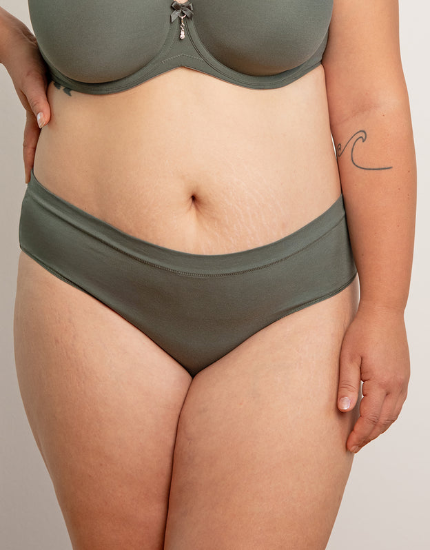 Panty-Set 2x "Cotton Basic" olive