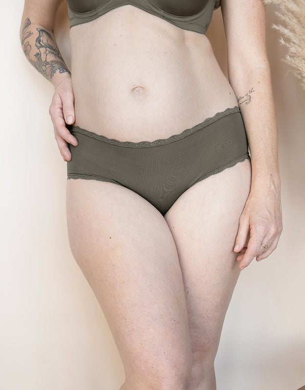 Panty-Set 2x "Basic" olive