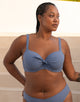 Schalen-Bikini-Top "Valencia" blue-grey