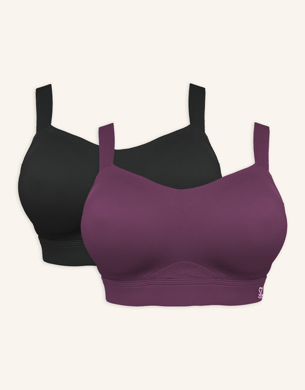 Sport-BH-Set 2x Jive Black/Cassis