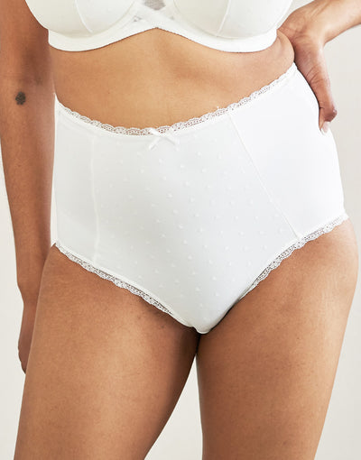 High-Waist-Panty "Diamond" ivory