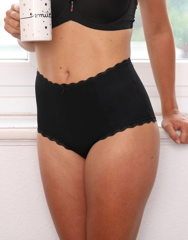 High-Waist-Panty "Pure Basic" black