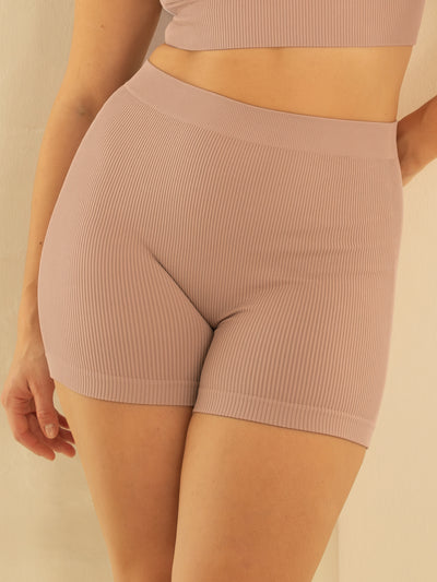 High-Waist-Shorts Freeda Taupe