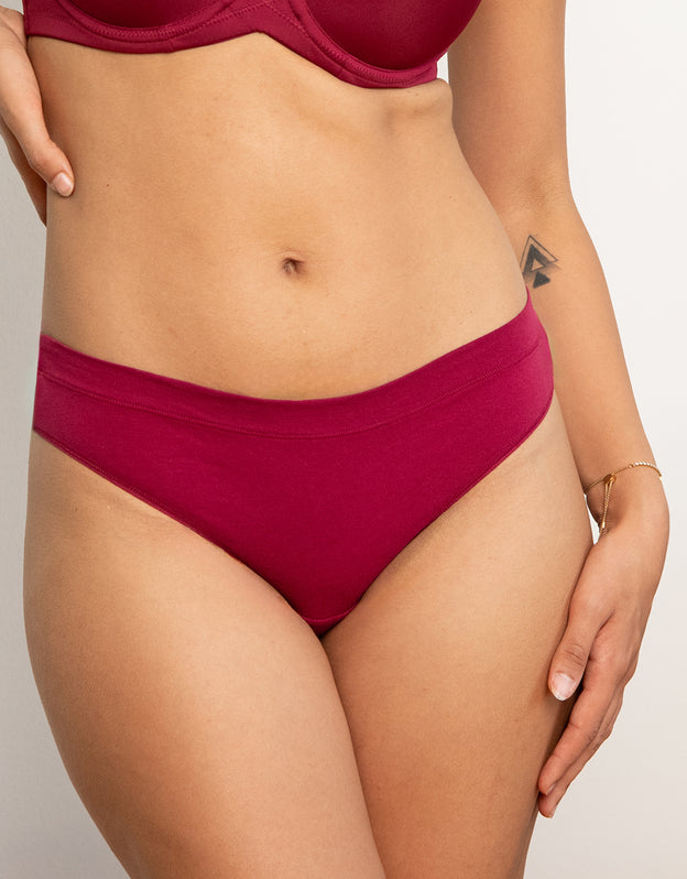 String-Set 2x "Cotton Basic" bordeaux